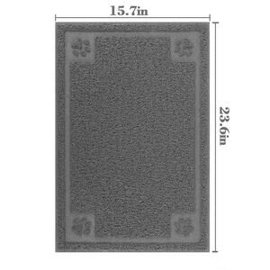 Pet Feeding Mat Large for Dogs and Cats 24"×16" Waterproof Grey NWT